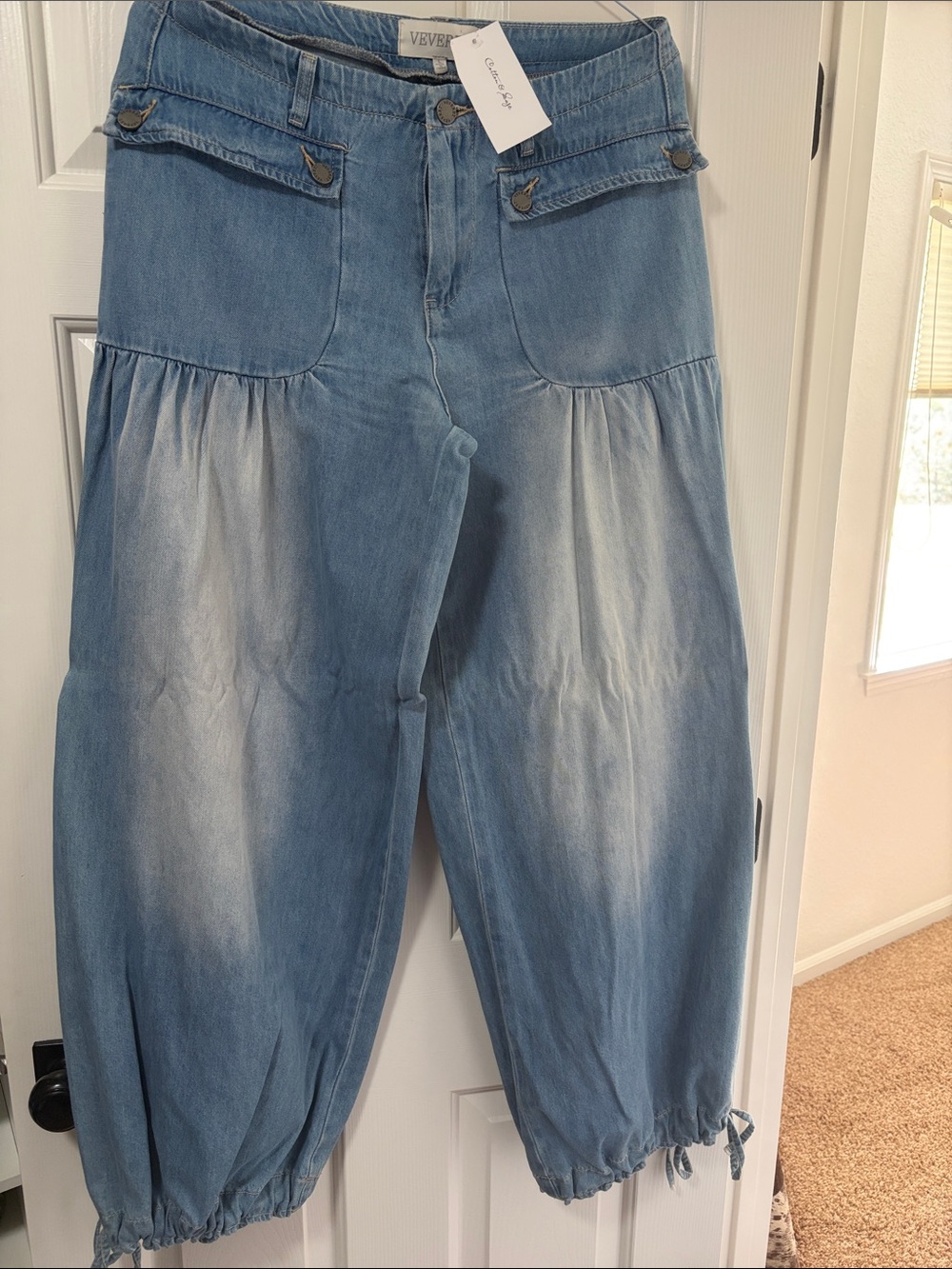 Veveret Light Blue Boyfriend Balloon Jeans